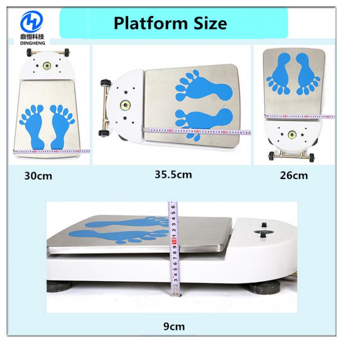 Medical height weight scales with land wheel and foldable function