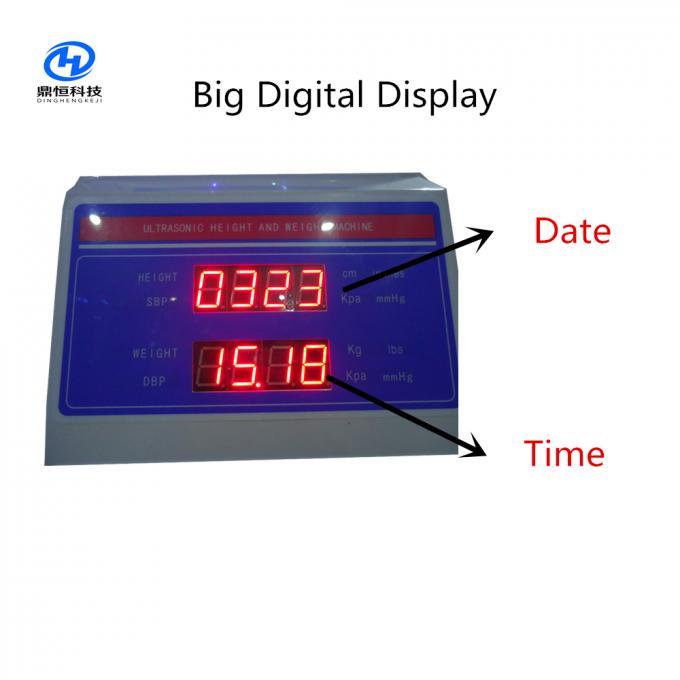 Ultrasonic Coin Balance Bmi Scale Machine , Personal Height Weight Meter