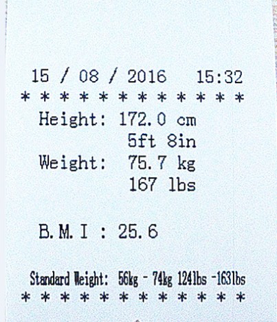 High Precision Body Weight Height Scale , Bluetooth Bmi Measurement Machine