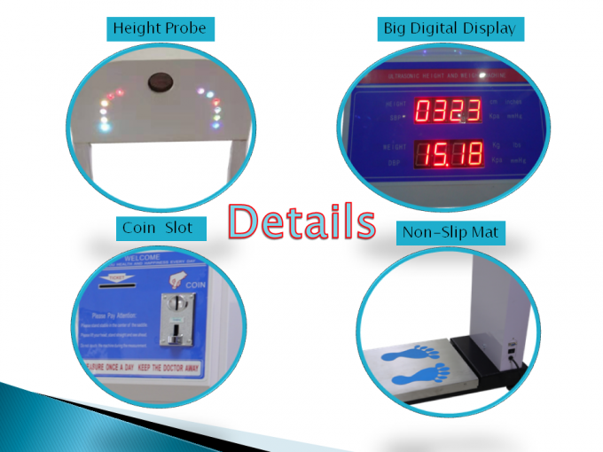 Bmi Analysis Digital Height And Weight Scale Coin Operated 1 Year Warranty
