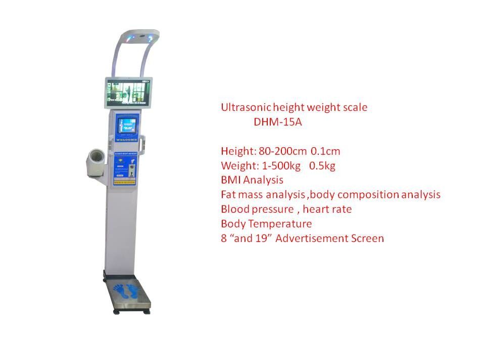 Iron Material Medical Height And Weight Scales With Fat Mass Analysis And Blood Pressure Monitor
