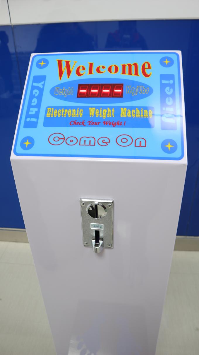 Coin operated weighing scales with colorful led light