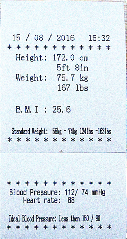 Digital Human Body Height And Weight Measuring Scale Electronic BMI Analyzer With Printer