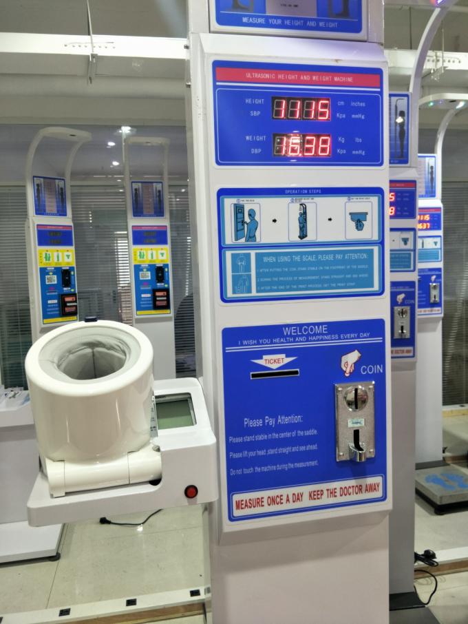 Ultrasonic Coin Operated Clinical Weight Scales / Digital Weighing Machine For Hospital
