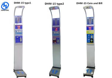 Hospital Coin Operated Weighing Scales Height Range 200cm Microcomputer Control