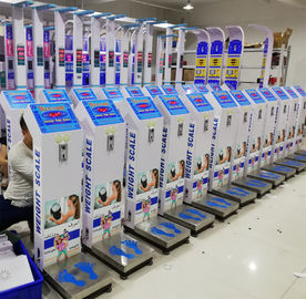 Vertical Coin Operated Luggage Scales With 500kg Load Cell And 0.1 Kg Accuracy