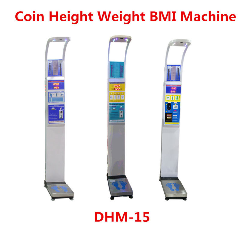 Ultrasonic Height Measuring Scale , Height And Weight Machine With Music