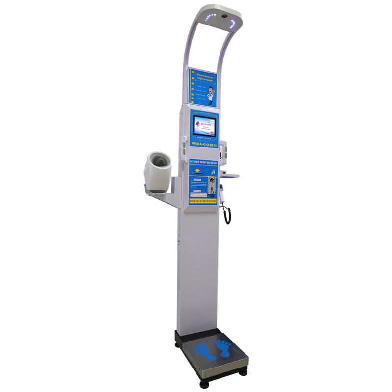 Foldable Height and Weight Scale with Blood Pressure and Body Fat LCD Advertising Screen / Touch Screen