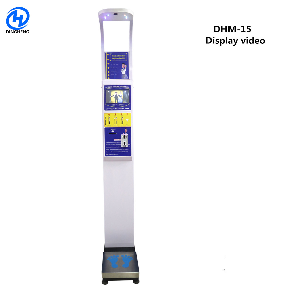 DHM-15 gym weight scale Height and weight scale display video and ...